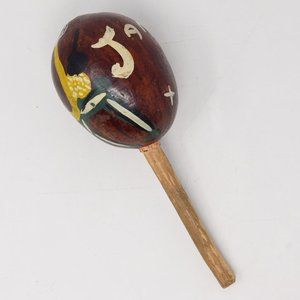 Jamaica Hand Painted Maraca Shaker Rattle Folk Art Travel Souvenir Noise Maker